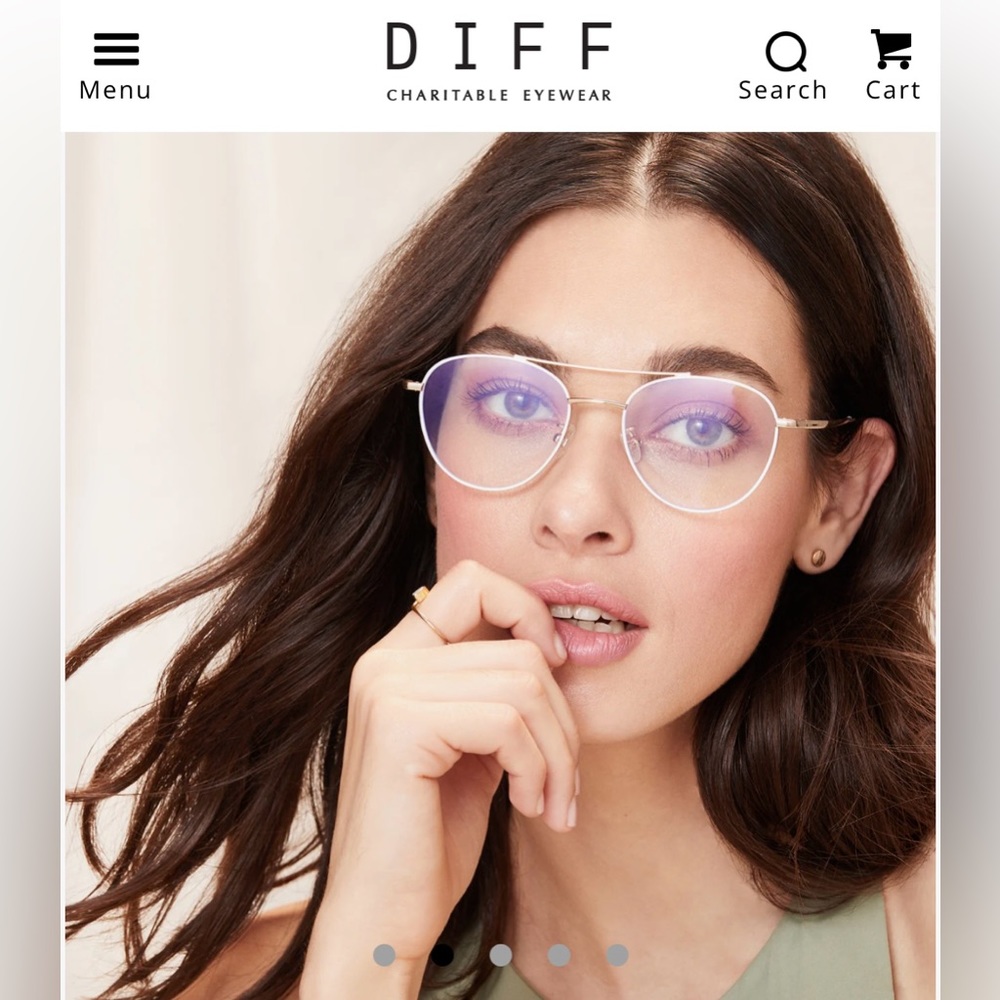 DIFF EYEWEAR Blue light aviator glasses